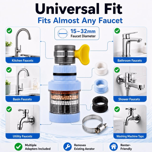 OMUNOS 6 Layer Faucet Filtration System